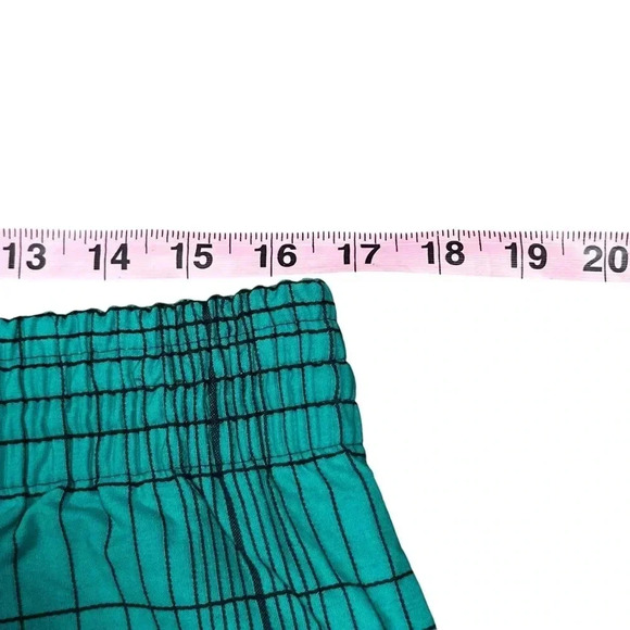 Vintage 60s 70s Gantner Wikies Check Green Cotton USA Made Swim Trunks Mens 34 - Picture 9 of 13